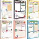 Eaasty 6 Pack Kids Pretend Play Notepads 4x6 Inch, Teachers | 6 Career Themes Dental Police Vet Makeup Restaurant, 40 Pages per Notepad for Toddlers Imaginative Activity and Learning
