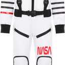 Kids Astronaut Costume NASA Space Jumpsuit for Halloween Boys Girls Pretend Role Play Dress Up (10-12 Years)