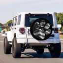 Paws US American Flag Spare Tire Cover with Backup Camera Hole Wheel Tire Cover Fit Trailer, RV, SUV and Many Vehicle 17inch