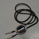 Moranse Bolo Tie with Natural Tiger Eye Stone Celtic Style Genuine and Cowhide Rope