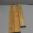 Utoplike 4 pcs Bamboo Kitchen Drawer Dividers Large, Adjustable Drawer Organizers, Spring Loaded, Works in Kitchen, Dresser, Bathroom, Bedroom, Drawer, Desk (Natural)