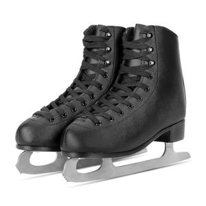 Figure Ice Skates for Beginners - White Comfortable Leather Ice Skates for Women, Men, Boys & Girls (Size Up 1 Size) size 6.5 women's