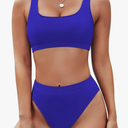 Pink Queen Women's Crop Top High Waisted Cheeky Bikini Set Two Piece Swimsuits XL