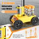 CAROD Striping Line Marking Machine, Parking Lot Striping Machine, Compatible with Professional Inverted Striping Spray Paint, Line Striper Machine for Fast and Accurate Marking, Yellow (Yellow)