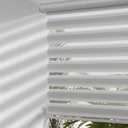 MYshade Cordless Zebra Blinds with Free-Stop Function - Dual Layer Light Filtering & Privacy Sheer Shades for Day and Night - Easy Install Window Shades for Home, Living Room, 36" W x 72" H,Grey