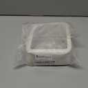 Clear Makeup Bag Travel Size Toiletry Bag Organizer Case Quality PU Leather Transparent Small Cosmetic Bag Car Bag for Essentials with Durable Zipper (White)