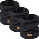 Winter Neck Gaiters & Ski Mask,Winter Fleece Neck Warmer Face for Men &Women Windproof Gift (Black)