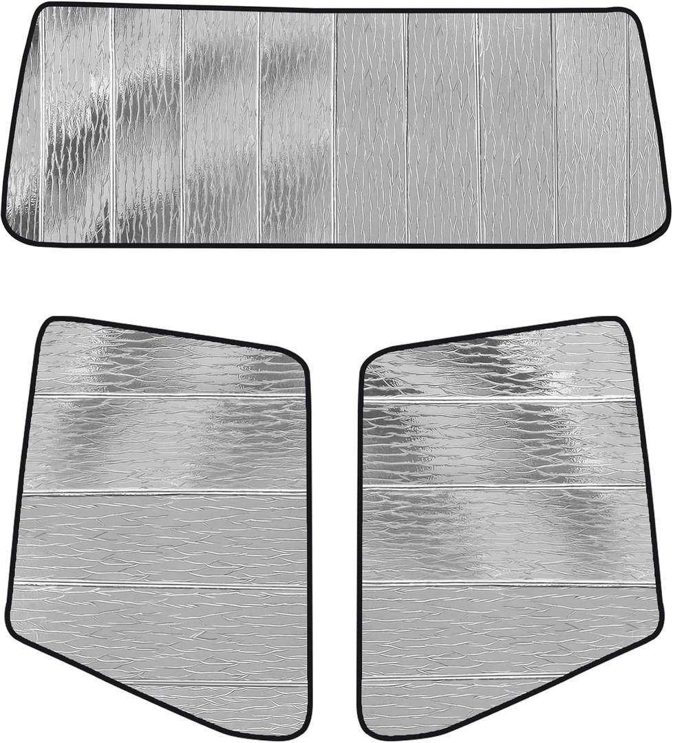 Windshield Sunshade and Front Side Window Sun Shades (2Pcs) for Volvo VN/VNL 2002-2025, VNR/VAH/VNX 2020-2025 - AstraGuard