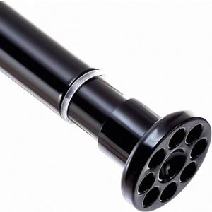 Black Shower Curtain Rod 28"-64.5", Never Rust Anti-Slip Adjustable Tension Curtain Rods No Drilling, Heavy Duty Spring Enlarged Diameter 1" Tension Rod for Bathroom/Closet/Room Divider