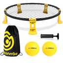 Roundnet Game Set, Daytime Beach Ball Game Set with 2 Balls and Patented Net, Lawn, Beach, Backyard Outdoor Game for Adults and Family