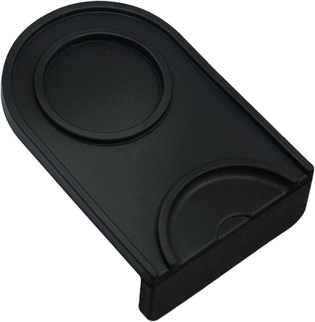 Espresso Tamping Mat Food Grade Silicone Coffee Tamper Mat, Espresso Tamping Station Coffee Pad for Barista Tool Home Kitchen Bar Coffee Shop Espresso Accessory, Waterproof and Non-Slip 5.9x3.9 In (Black-L-Small-Long)