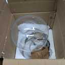 KoKo&Yukina 8 Inch Globe Pendant Lighting for Kitchen Island Mid Century Modern Hanging Light Fixture with Clear Globe Glass Gold Brass Hanging Ceiling Lights for Sink Bathroom Entryway (Bulb Incl.)