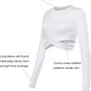 DREAM SLIM Short Sleeve Crop Tops for Women Tummy Cross Fitted Yoga Running Shirts Gym Workout Cropped Tank Tops (White)