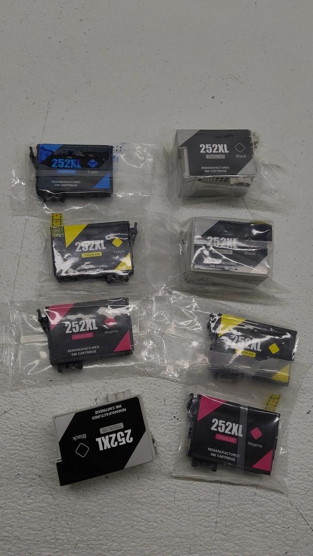 ZIPRINT 252XL Ink Cartridges Combo Pack Remanufactured Replacement for Epson 252 Ink Cartridges for WorkForce WF-3620 WF-3640 WF-7110 WF-7610 WF-7620 WF-7710 WF-7720, Black Cyan Magenta Yellow, 8-Pack