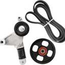 Serpentine Belt Tensioner Drive Component Kit with Idler Pulley Fits for Toyota Matrix 2009-2013, for RAV4 2006-2008, for Scion xB 2012-2015 Replace 166200H020, 36472, K070750