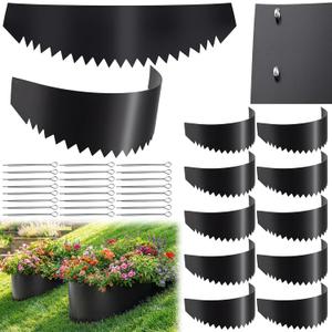 Gisafai 12 Pack Erosion Control Hillside Planters Bulk, DIY Garden Bed Terracing Kit for 10°-24° Slope Gardening Prevent Soil Erosion Water Retention Planting Stabilizer Beautify Landscapes, 39.4 x 13.8 inches