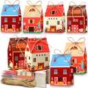 Zhanmai 48 Pcs Farm Animal Treat Boxes Candy Mini Cow Barnyard Boxes Farmhouse Paperboard Gift Bags for Holiday Party Treat Cookie Goodie Snack Gift Packaging
