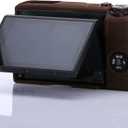 G7X / G7X Mark II Camera Silicone Case, Ultra Thin Lightweight Rubber Soft Silicone Case Bag Cover for Canon PowerShot G7X / G7X Mark II with Microfiber Cloth - Coffee