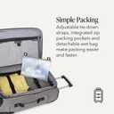 SwissGear Sion Softside Expandable Spinner Luggage Durable Lightweight Travel Suitcase, Pewter, Carry-On