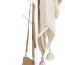 Haddockway Wooden Coat Rack Stand with 8 Hooks New Zealand Pine 3 Adjustable Coat Standing Tree Easy Assembly for Coats, Hats, Scarves and Handbags for Entryway, Hallway, Bedroom, Office, White