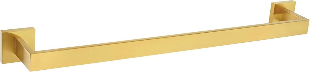Bath Towel Bar 23.74", Angle Simple SUS304 Stainless Steel Bathroom Towel Holder, Shower Towel Rod, Single Towel Hanger Bar, Clothing Towel Rack for Wall, Brushed Gold