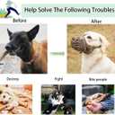 Dog Muzzle for Large Dogs Silicone Dog Muzzle, Dogs can Pant and Drink to Prevent Biting, Chewing and Barking (Black, L-6)