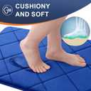OLANLY Memory Foam Bath Mat 47x20, Ultra Soft and Absorbent Bathroom Rugs, Machine Washable, Comfortable Bath Carpet for Bathroom Floor, Tub and Shower, Royal Blue