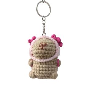 Cosplay Capybara Plush KeyChain Handmade Backpack Pendant Car Keyring Handbag Decorations Women Bag Decors Plush Animal Charm (Chicken 1)