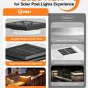 12 Pack 4x4 Solar Post Cap Lights Outdoor, Fence Post Solar Lights with Warm Light Mode, Waterproof Fence Deck Post Lights Solar Powered Fits 4x4 3.5x3.5 Vinyl Wooden Posts for Patio Porch