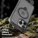 TORRAS Ostand Q3 Air for iPhone 16 Pro Case 6.3'' with Real Airbags, Fit for MagSafe, 360 Magnetic Stand, Camera Control Button, Mil-Grade Protection, Shockproof & Stylish Case for iPhone 16 Pro,Black