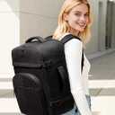 LOVEVOOK 40L Travel Backpack for Women Men, TSA Personal Item Travel Bag Fits 17.3inch Laptop, Waterproof Airline Approved Carry On Luggage With 2 Cubes for Weekender Hiking Business, Black