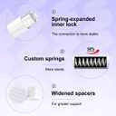 Small Shower Rod 18-32 Inches Short Adjustable Tension Shower Curtain Rod No Drilling White Spring Tension Rod Non-Slip,Stainless Steel