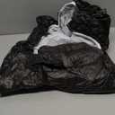 LIBERECOO Round Vinyl Fitted Tablecloth with Flannel Backing Elastic Edge Table Cover Waterproof Stain-Resistant Wipeable Tablecloths Fits 40-44" Round Tables (Black Wood)