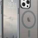 SUPFINE Magnetic for iPhone 14 Pro Max Case (Compatible with MagSafe) (Military Grade Drop Protection) Slim Translucent Matte Shockproof with Anti-Fingerprint Phone Case,Gray