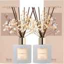 Cocorrna Reed Diffuser Set, 6.7 fl.oz Clean Linen 2 Packs Scented Diffuser with Sticks Home Fragrance Reed Diffuser for Bathroom Shelf Decor