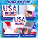 JellyArch 5 Pcs 20'' Patriotic Inflatable Pool Floats Red White and Blue USA Letter & Flag Decorations 4th of July Pool Toys for Adults 250th Anniversary Memorial Day Independence Day Summer Party