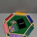 Vamslove Shut The Box Game for 6 Player with 12+4 Dice - Colorful 6 Sided Wooden Board Math Number Games for Kids Adults Families Party Club (Instructions Included)