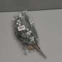 10 Pcs White Berry Stems - Christmas Picks and Sprays,Artificial Pine Branches Pine Cones for Decorating,Christmas Greenery Tree Wreath Floral Picks,Birthday Wedding Christmas Decorations