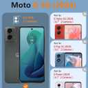 FNTCASE for Moto G-5G 2024 Case: Moto G 2024 Phone Case 14FT Military Grade Drop Protection with Screen Protector Shockproof Rugged Anti-Slip Sweat-Resistant Matte Dual Layer Daily Cover (Black)