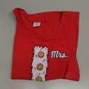 Womens Funny Mrs. zClaus Matching Couples His Her Mr Mrs Santa V-Neck T-Shirt - Medium