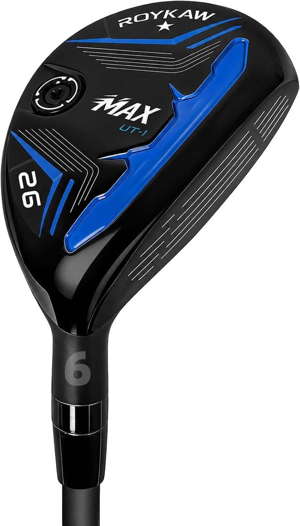 Roykaw 6 Hybrid Golf Club, 26 Degrees Premium Hybrid Golf Club, Right Hand, Stainless Steel