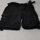 FOURSTEEDS Women's Cotton Zipper Front Multi-Pocket Twill Bermuda Women Cargo Shorts (2, Black)