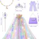 Light Up Princess Dress Up for Girls 3 4 5 6, Toddlers Dress Up Clothes, Princess Toy for Kids Birthday Gift
