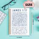Blue Christian Notebooks, James 1:17 Bible Journaling Spiral Notebook, Religious Journals for Writing, Floral Bible Notebook for Note Taking, Christian Gifts for Women, Note Pads for Bible 5.5x8.3 Inch