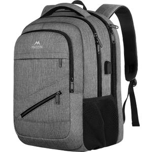 MATEIN 18 Inch Laptop Backpack, 50 L Travel Backpack with Luggage Strap and TSA Laptop Compartment for Men Women, Extra Large Carry On Waterproof Computer Bag, Grey