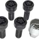 5Pcs Lockable Wheel Bolt Rim Locks Kit Compatible with BMW 228iX 230i 320i 328iX 330i 335iX 340i 430i 440i 528iX 530i 530e 540i 550i 640i 740i 750i 840i M2 M3 36136792851 36136782987