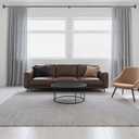 Hei!Dear 2 Pack Blackout Curtain Rod for Windows 48 to 84 inch (4-7Ft), Wrap Around Room Darkening Curtain Rods, 5/8" Samll Adjustable Modern Decorative Window rod,Black