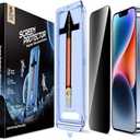 MAGIC JOHN 2 Pack for iPhone 13/13Pro/14/16e 6.1 inch Privacy Glass Screen Protector, Auto Dust-Elimination, Bubble Free, Easy Installation