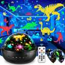 PIKOY Dinosaur Toys for Kids 3-8 | 3D Films & 31 Colors & & 360 Rotate & Timer | Dinosaur Night Light Projector Toys for 2-10 Year Old Boys Room Decor Gift for Boys Jurassic World Jurassic Park Toys
