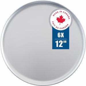 Norjac 12 Inch Pizza Pan, 6 Pack, Round Aluminum Pans, Baking Tray for Oven, Rust-Free, Durable & Long Lasting